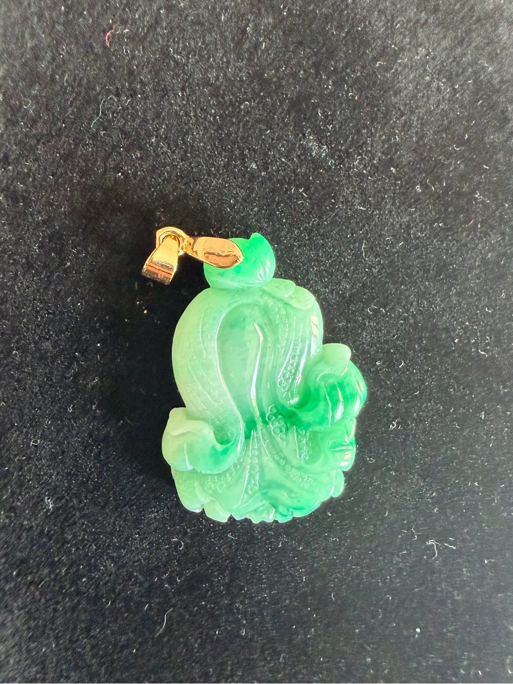 Certified Natural Burmese Jadeite Jade “Chinese Cabbage” Pendant